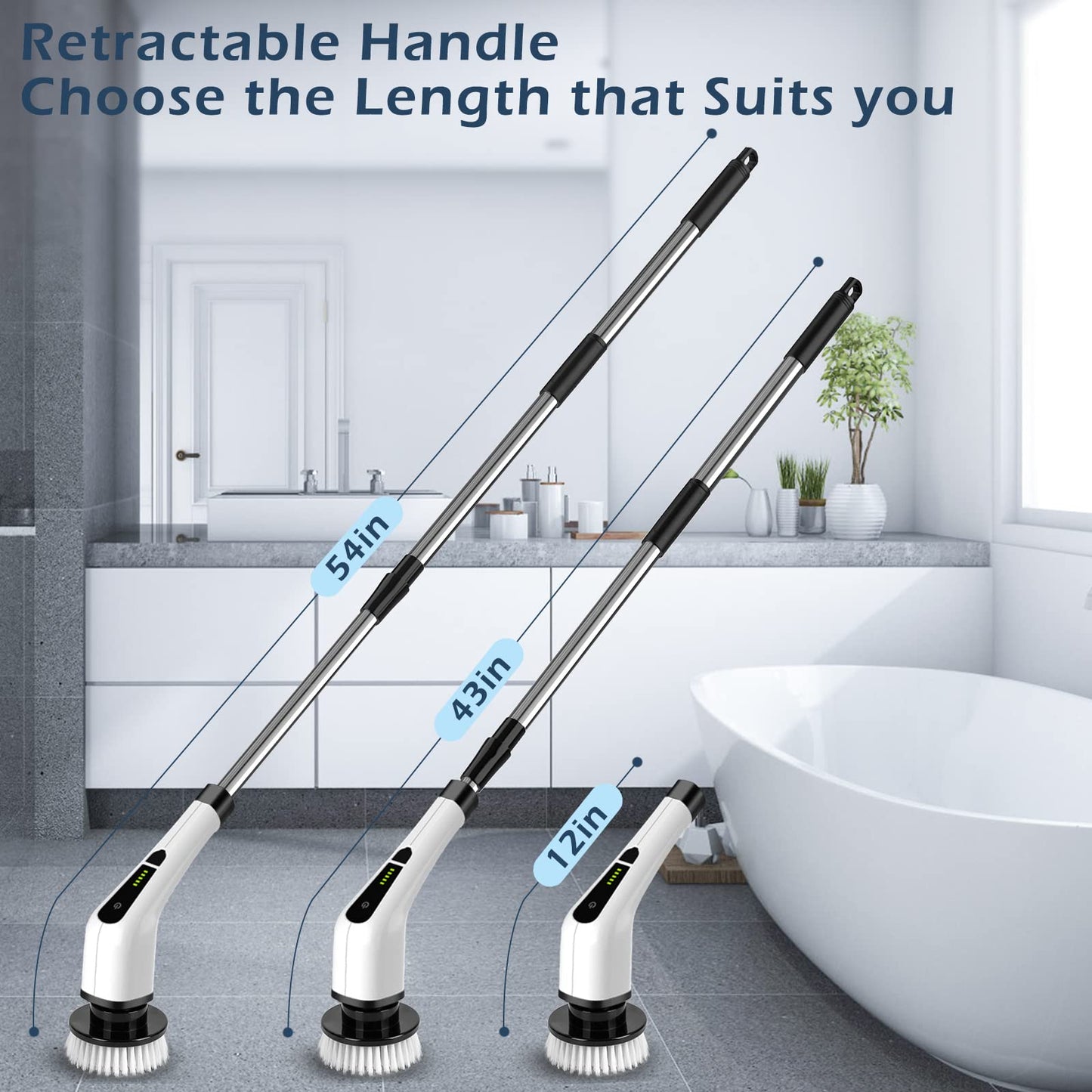 Extendable Cordless Cleaning Brush